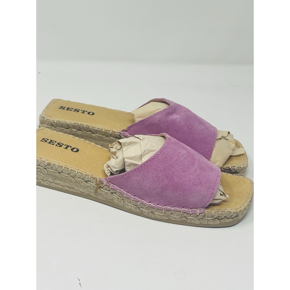 Sesto Meucci Women's Size 8 Lavender Suede Sandals Wedges